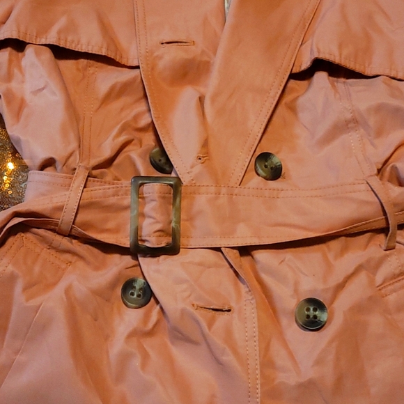 Antonio Melani Trench Coat, Size Large, Salmon - Picture 4 of 5